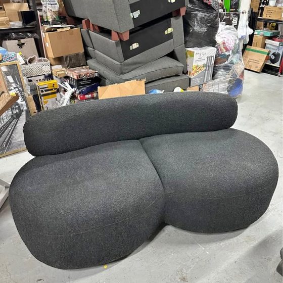 Black Boucle Loveseat